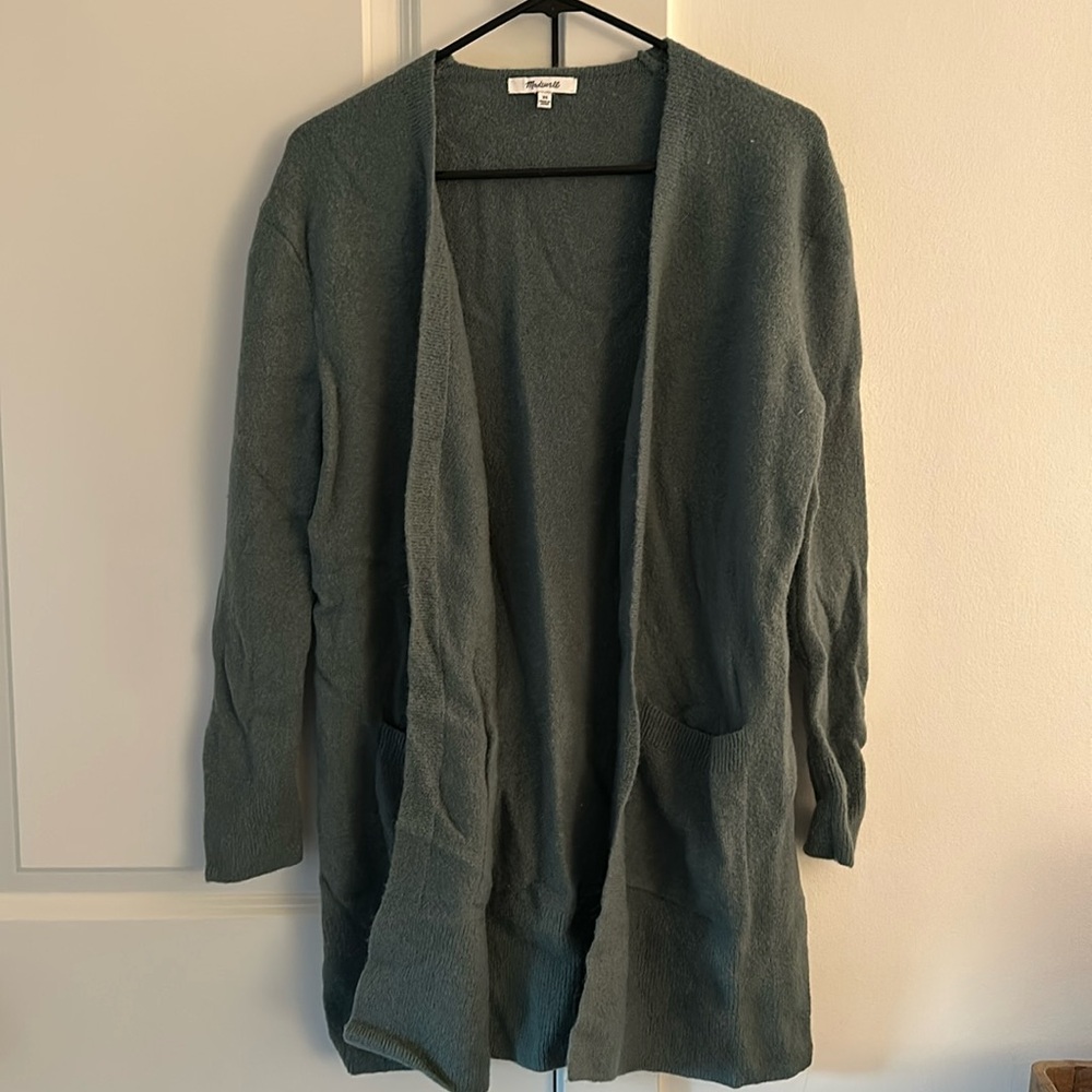 Madewell Kent Long Cardigan Green XS